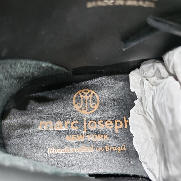 Marc Joseph | NIB Gramercy Black Grainy Leather Preppy High Top Booties Boy's 12 - Picture 13 of 14